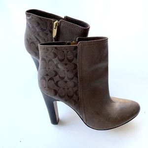 winslow leather and logo ankle boot